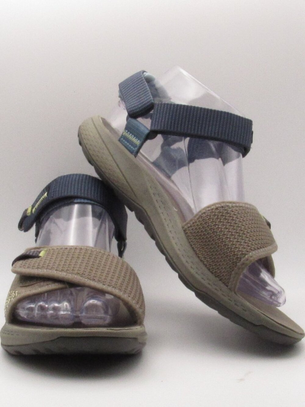 Merrell Blue and Tan Bravada Women's Backstrap Sandals Quantum Grip Sole Ex Cond